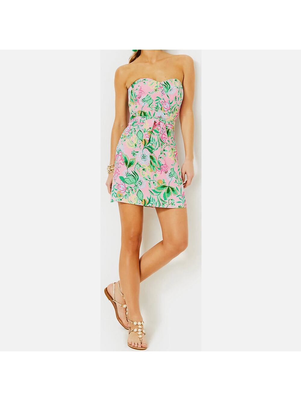 Lilly Pulitzer Size 2 Kylo Strapless Skirted Romper Via Amore Spritzer